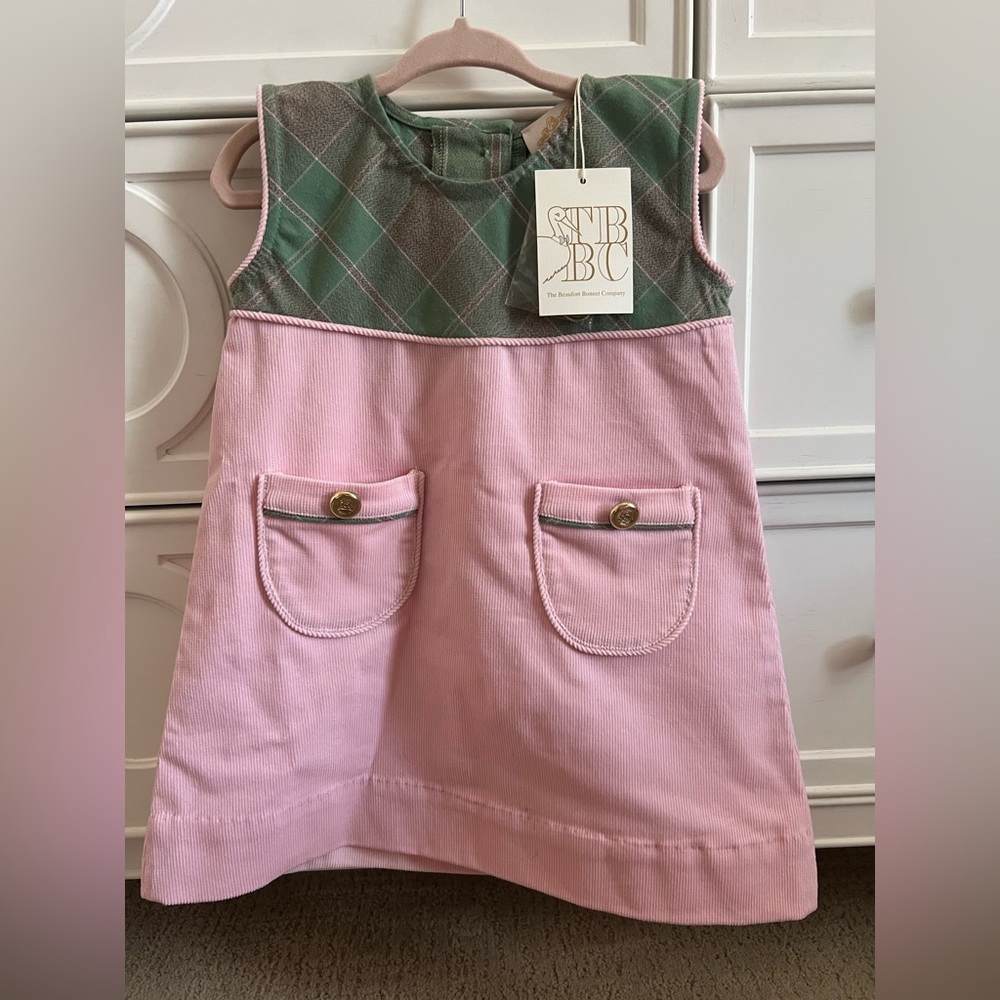 Beaufort Bonnet 2T Jill Jumper in Palm Beach Pink and Mirador Place Plaid